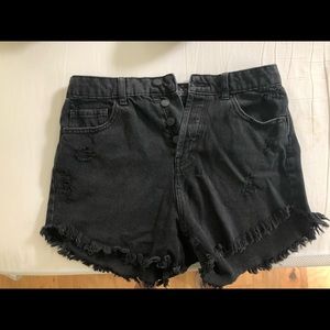 Wild Fable black distressed shorts